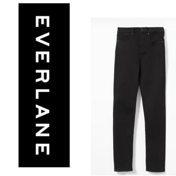 Everlane Black Authentic Stretch High Rise Skinny Jeans / NEW | Size 24 - Picture 2 of 8